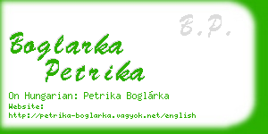 boglarka petrika business card